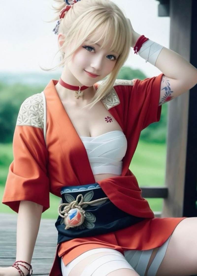 Ảnh gái xinh cosplay nhân vật Yoimiya - Genshin Impact
