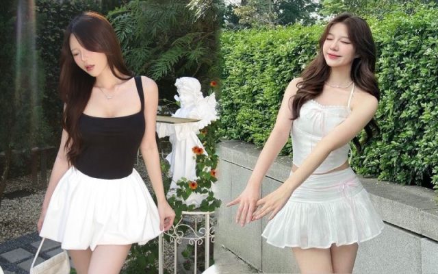 Ảnh gái xinh TikTok mặc váy ngắn được yêu thích nhiều